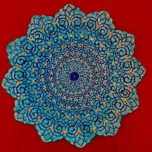 Persian enameled plate.